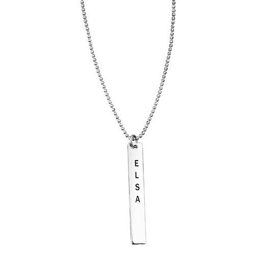 Namnhalsband i äkta silver