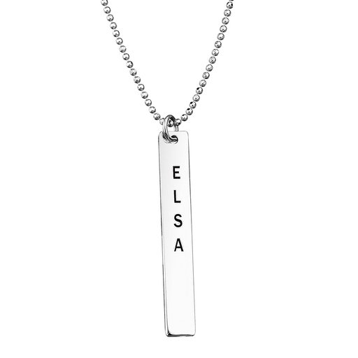 Namnhalsband i äkta silver