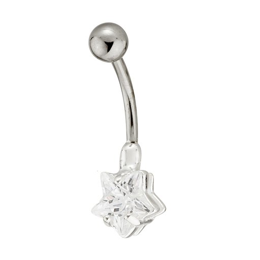 Navelpiercing i äkta silver