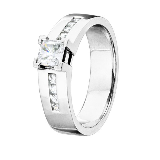 Diamantring i 18K guld