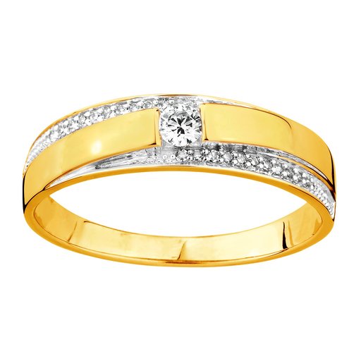 Diamantring i 18K guld