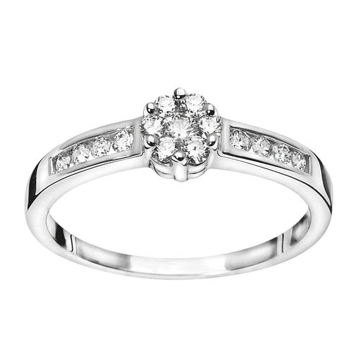 Diamantring i 18K guld