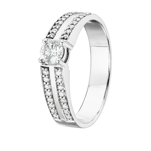 Diamantring i 18K guld