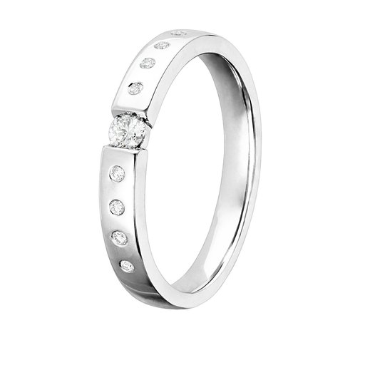 Diamantring i 18K guld