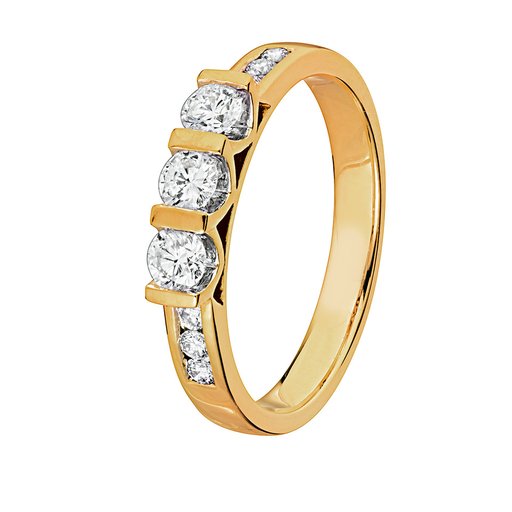 Diamantring i 18K guld