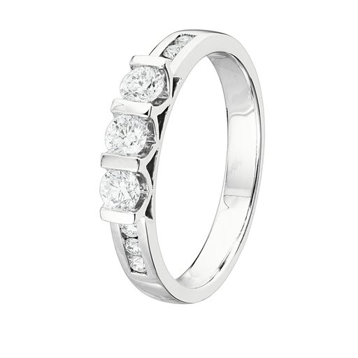 Diamantring i 18K guld