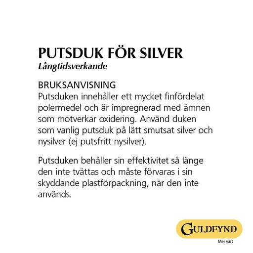 Putsduk för silver