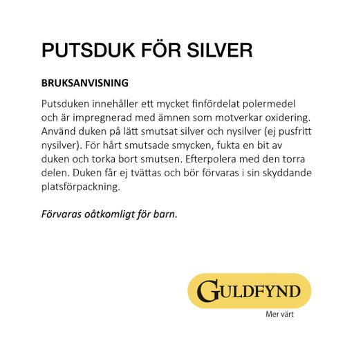 Putsduk för silver