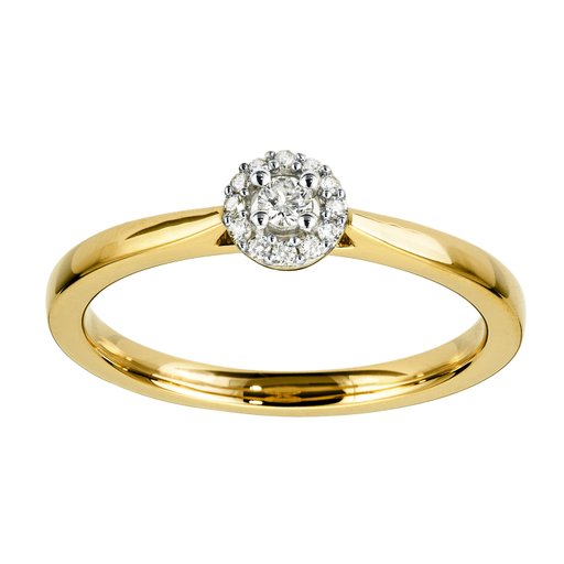 Diamantring i 18K guld