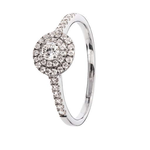 Diamantring i 18K guld