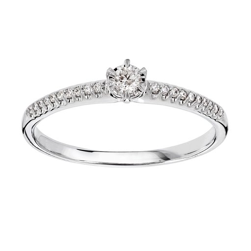 Diamantring i 18K guld