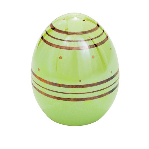 Påskägg i porslin grön glansig