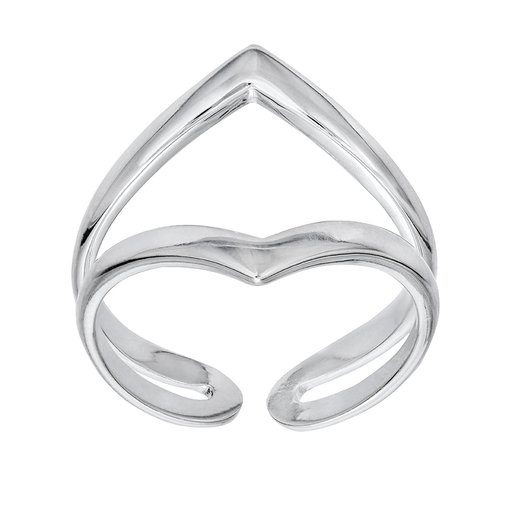 Ring i äkta silver v formad
