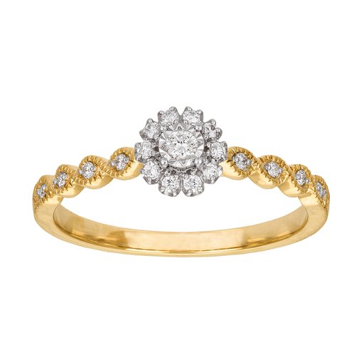 Diamantring i 18K guld - Vintage