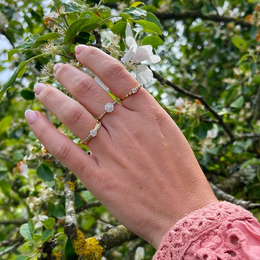 Diamantring i 18K guld