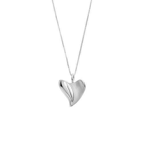 Halsband i äkta silver med hjärta
