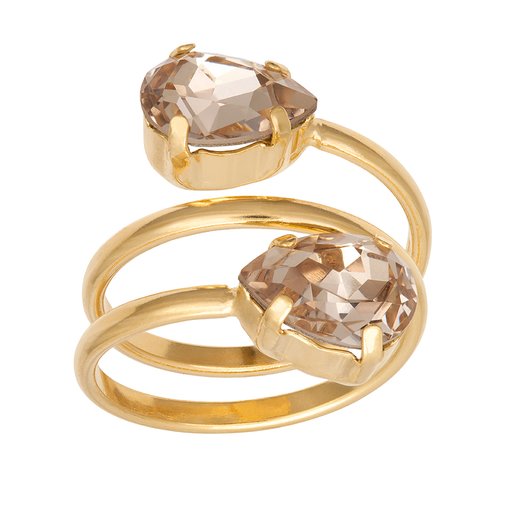 Förgylld omlott ring i äkta silver