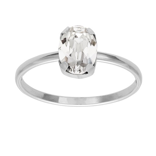 Ring i äkta silver med kristall