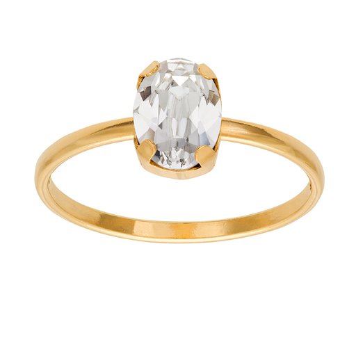 Ring i äkta silver med kristall