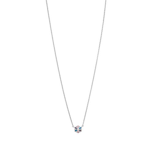 Halsband i äkta silver blomma