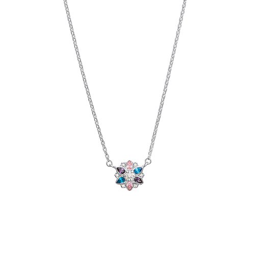 Halsband i äkta silver blomma