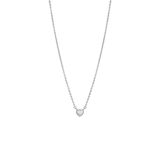 Halsband i äkta silver hjärta