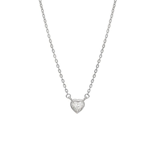 Halsband i äkta silver hjärta