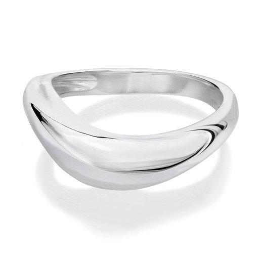 Ring i äkta silver med svängd form