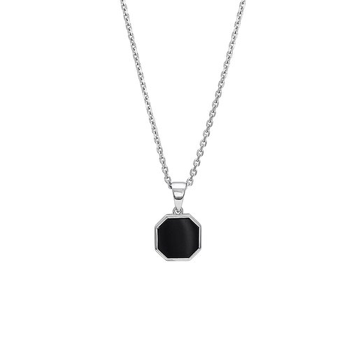 Halsband i äkta silver med onyx