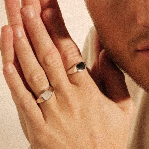 Klackring i äkta silver med pärlemor