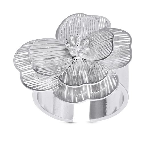 Ring GLOW i mässing med blomma
