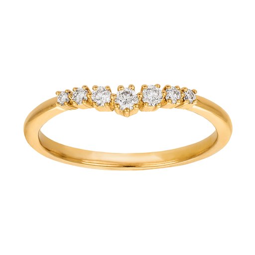 Diamantring i 18K guld med flera diamanter