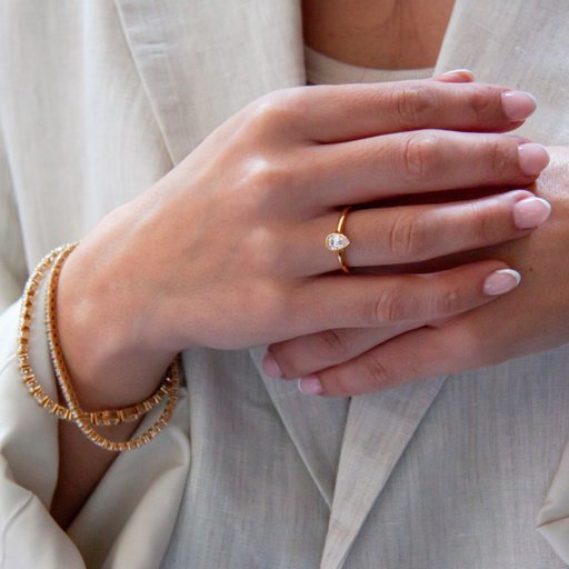 Ring med labbodlad diamant Nova