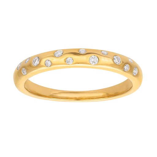 Diamantring i 18K guld med flera diamanter
