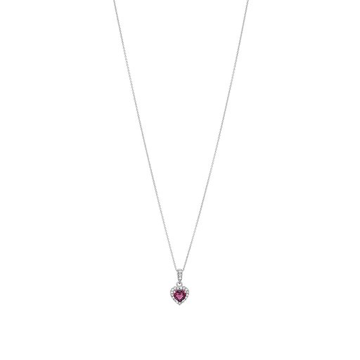 Halsband i äkta silver med hjärta