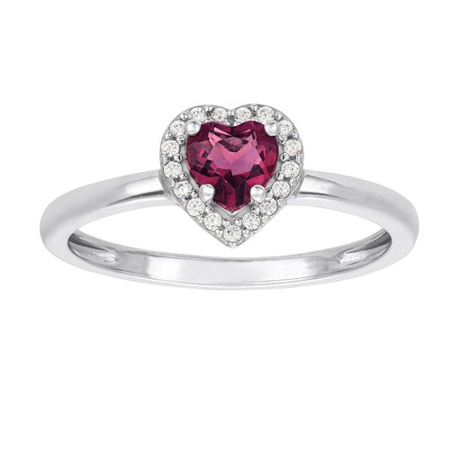 Ring i äkta silver med hjärta