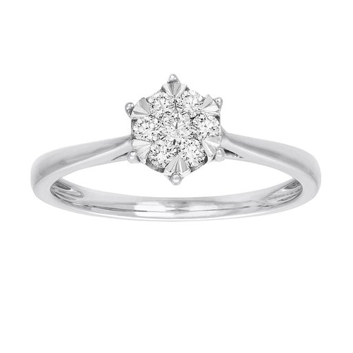 Diamantring i 18K guld med flera diamanter