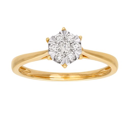 Diamantring i 18K guld med flera diamanter Diamantring i 18K guld med flera diamanter