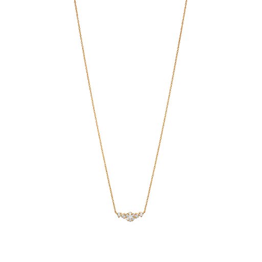 Diamanthalsband i 18K guld med flera diamanter