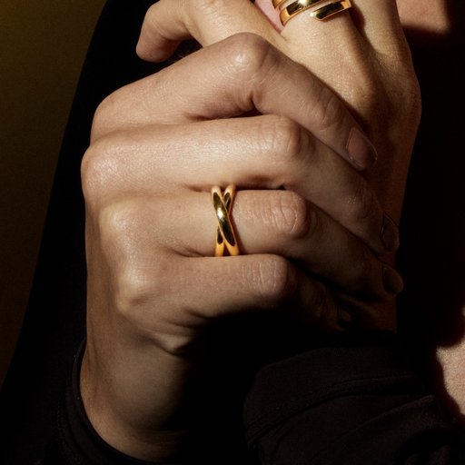 Ring Crossover i 14K guld