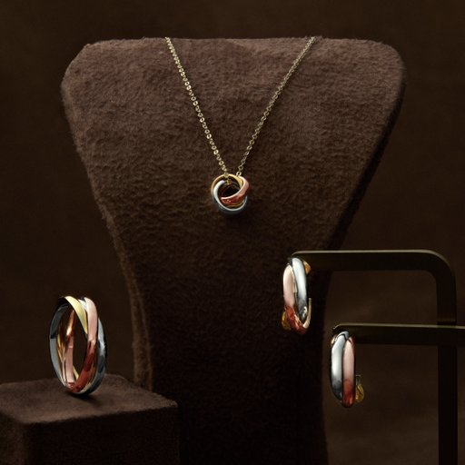 Halsband Tricolor i 14K guld