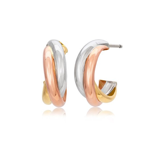 Örhängen Tricolor i 14K guld