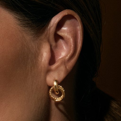 Örhängen Circle i 14K guld