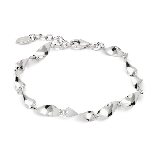 Armband i äkta silver med svängda länkar