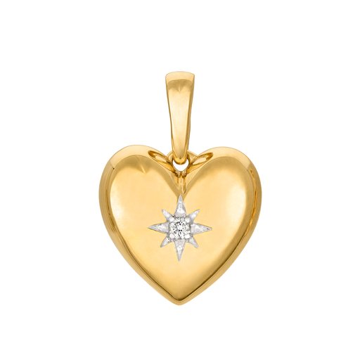 Diamanthänge i 18K guld - Hjärta