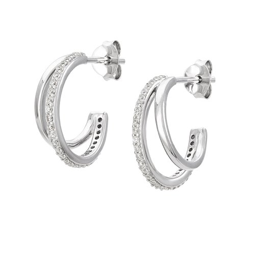 Örhängen i äkta silver med kubisk zirkonia