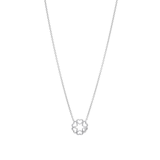 Halsband i äkta silver med hjärtan