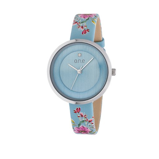 Klocka med blommigt band