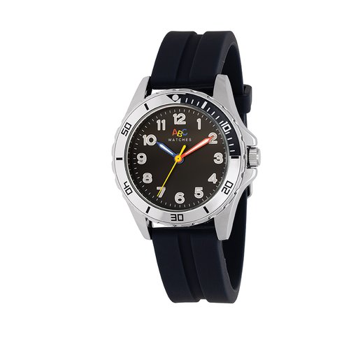 Barnklocka med blått silikonband