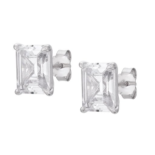 Solitärörhängen i äkta silver